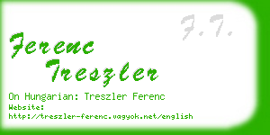 ferenc treszler business card